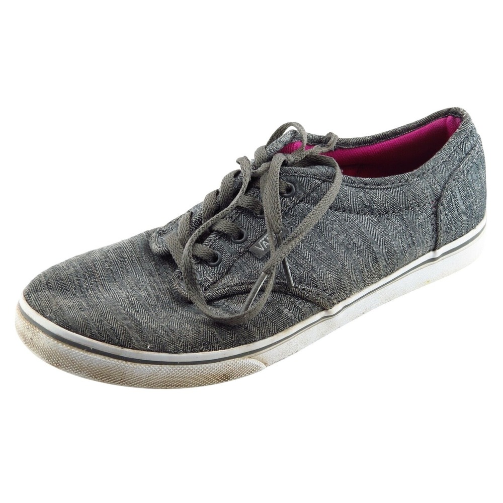 VANS Size‎ 7 M Gray Lace Up Fashion Sneakers Fabric Women Shoe
